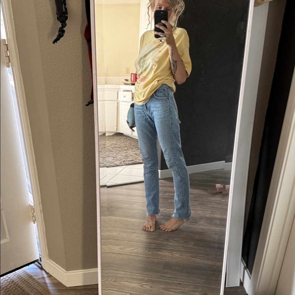 Agolde High-Rise Light Blue Denim Jeans Cherie size 23